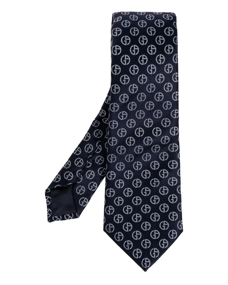 Giorgio Armani Gemusterte Seidenkrawatte - Blau Blau