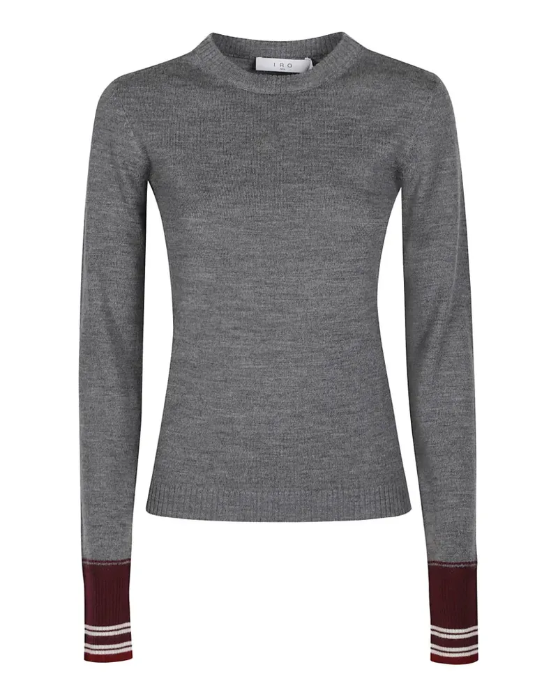 IRO Muse contrast-cuff sweater - Grau Grau