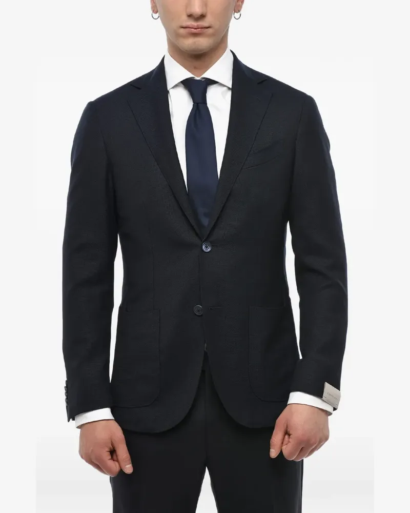 Corneliani Gate single-breasted blazer - Blau Blau