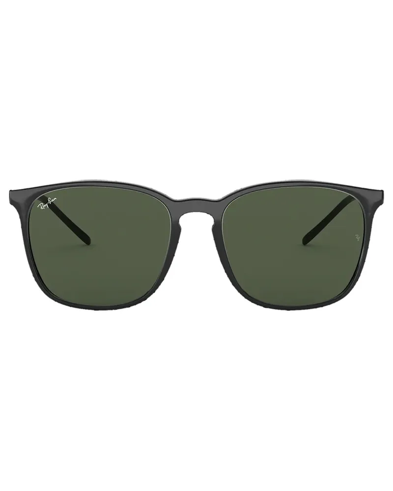 Ray Ban Sonnenbrille mit eckigem Gestell - Schwarz Schwarz