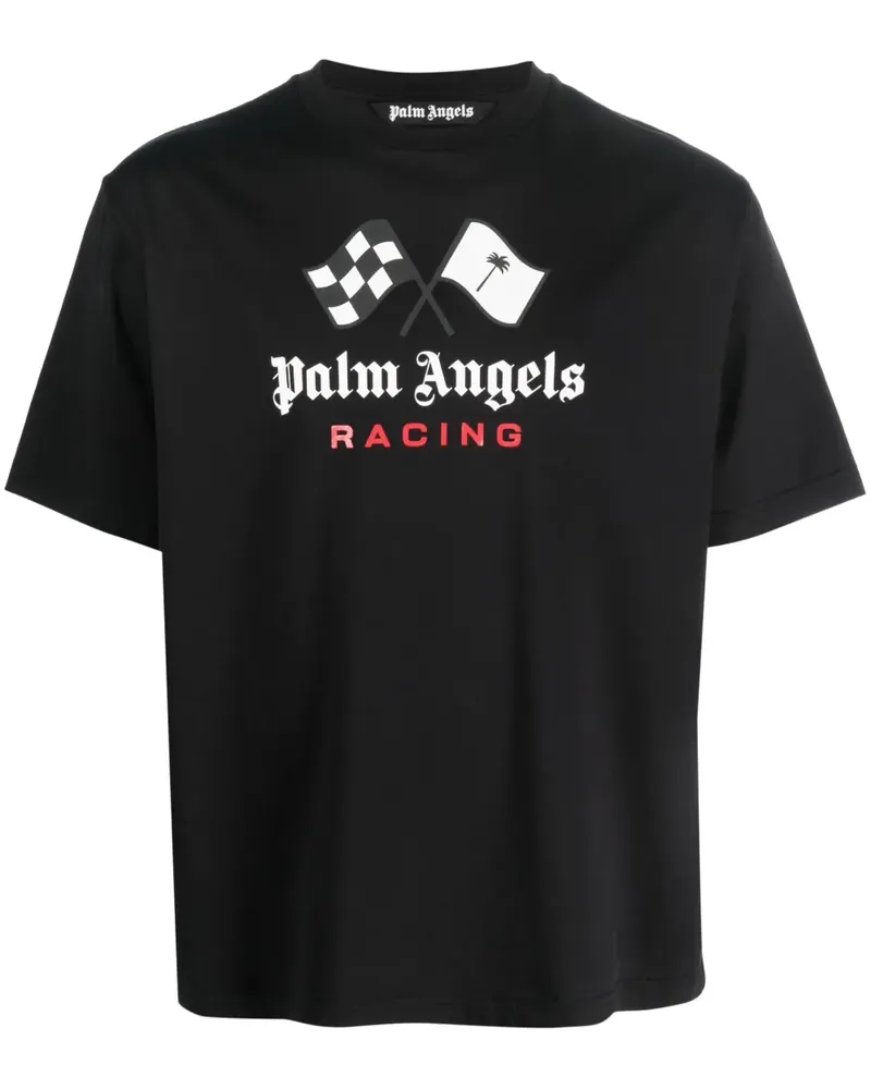 Palm Angels Racing T-Shirt - Schwarz Schwarz