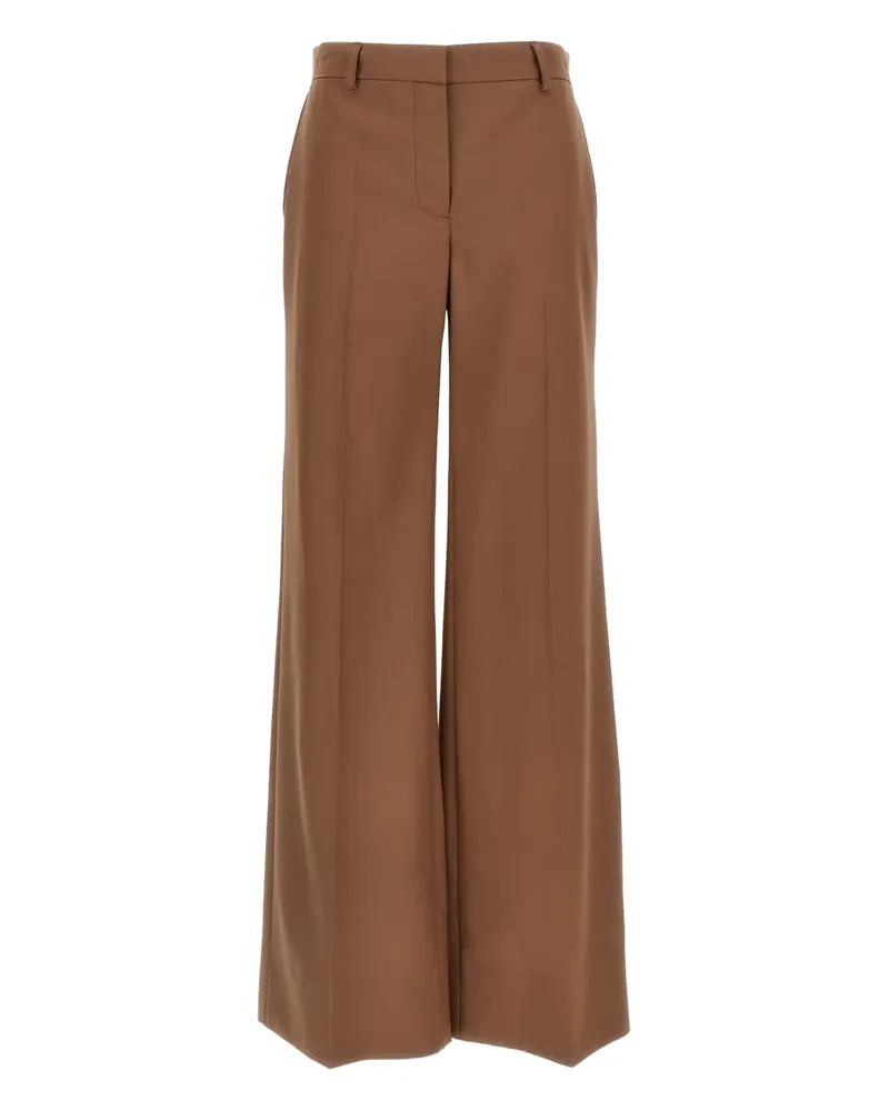 Stella McCartney Ausgestellte Hose mit Falten - Braun Braun