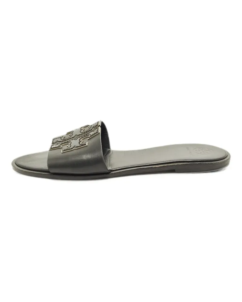 Tory Burch Double T slides - Schwarz Schwarz