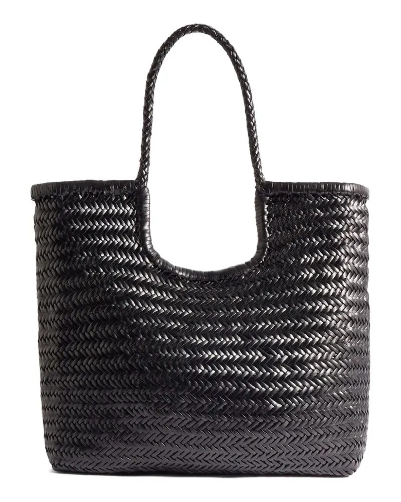 Dragon Diffusion NS Diagonal Triple Jump handwoven tote bag - Schwarz Schwarz