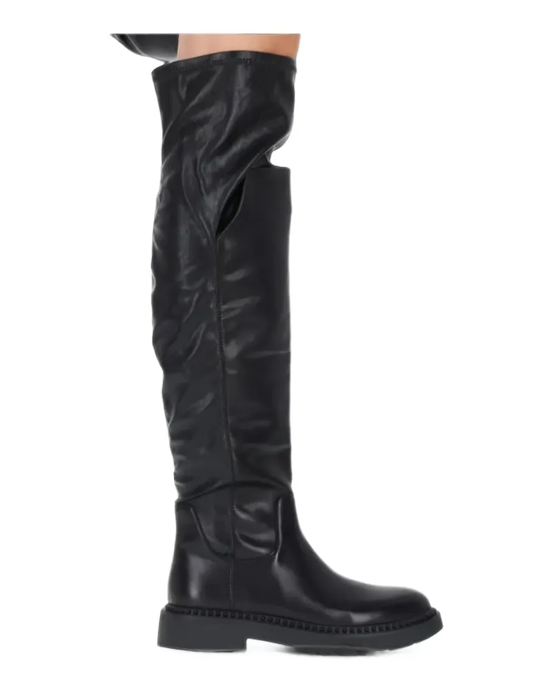 ash Klassische Overknee-Stiefel - Schwarz Schwarz