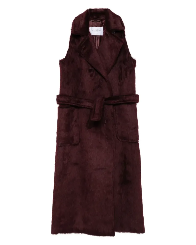 Max Mara Ärmelloser Mantel - Rot Rot