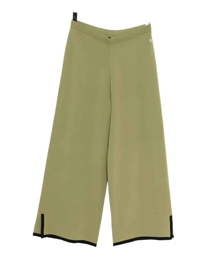 Karl Lagerfeld Hose in Kontraststrick - Grün Grün