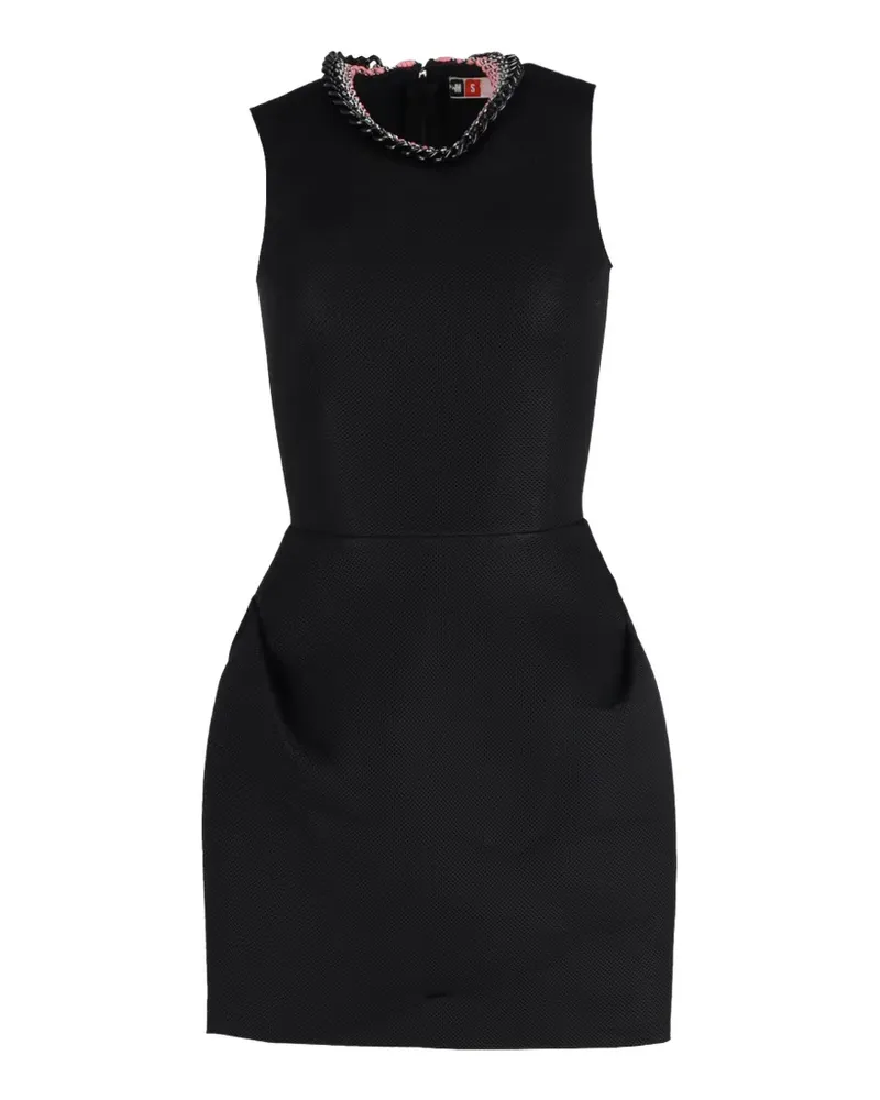 MSGM draped mini dress - Schwarz Schwarz
