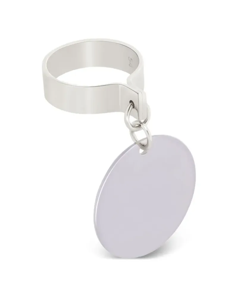 Courrèges Ring mit rundem Schild - Silber Silber