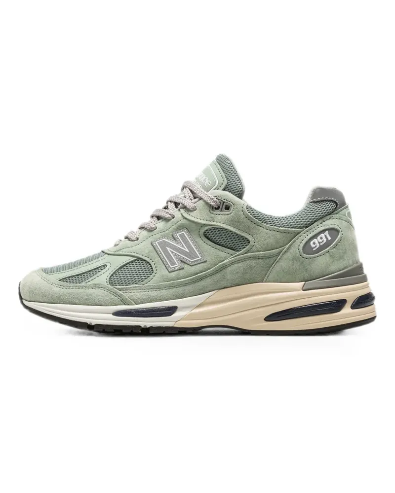 New Balance 991v2 Sneakers mit Einsätzen - Grün Grün
