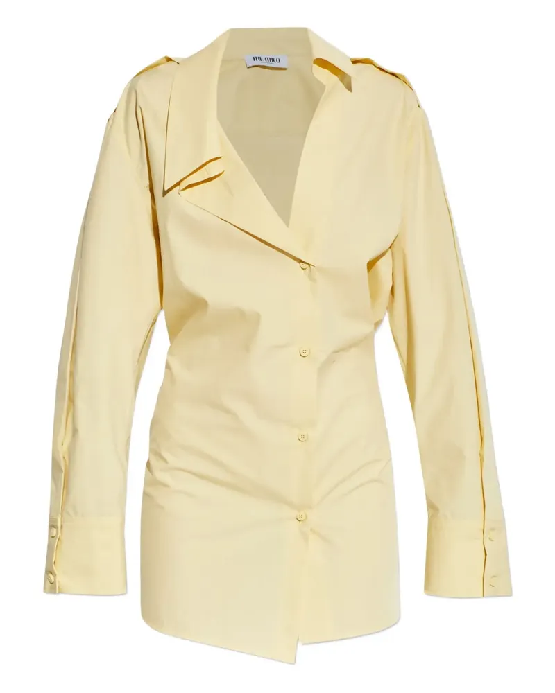 ATTICO Geknöpftes Minikleid mit Kragen - Gelb Gelb