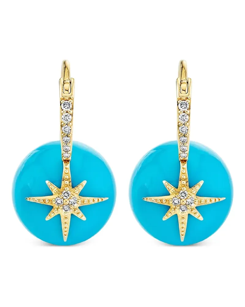 Sydney Evan 14kt Starburst Gelbgoldohrringe mit Diamant Gold