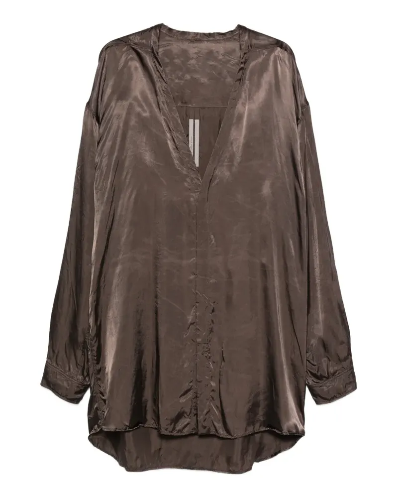 Rick Owens Concordian V-neck shirt - Braun Braun