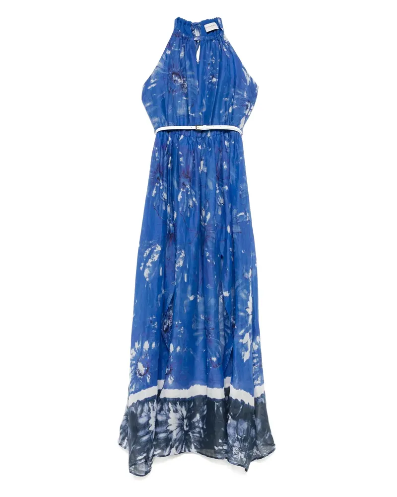Ermanno Scervino Maxikleid mit Blumen-Print - Blau Blau