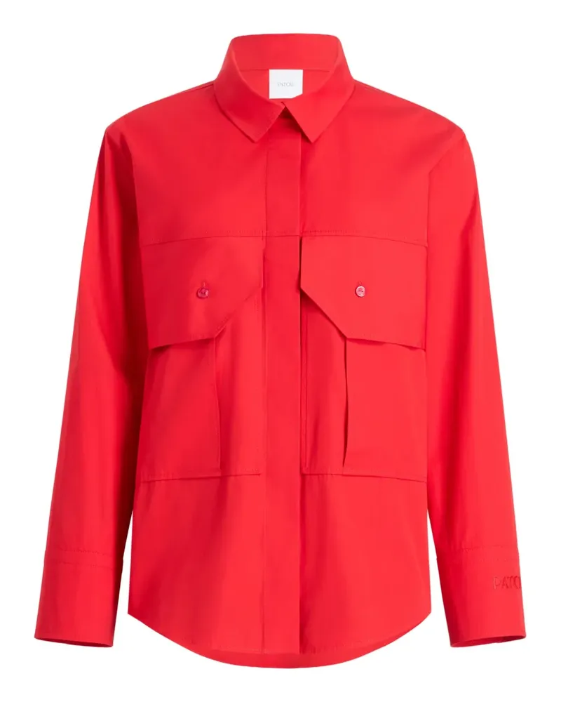 Patou T-Shirtaus Bio-Baumwolle mit Tasche - Rot Rot