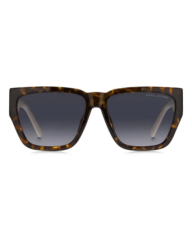 Marc Jacobs Sonnenbrille mit geometrischem Gestell - Weiß Weiß