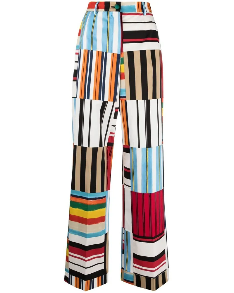 Dolce & Gabbana High-Waist-Hose mit Streifen - Blau Blau