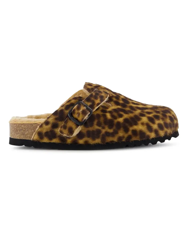 Scholl Fae New F Mules mit Leopardenprint - Braun Braun
