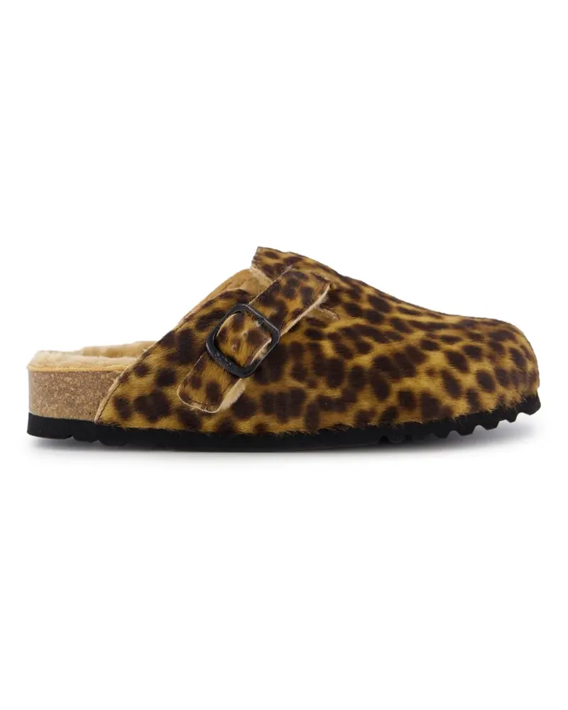 Scholl Fae New F Mules mit Leopardenprint - Braun Braun