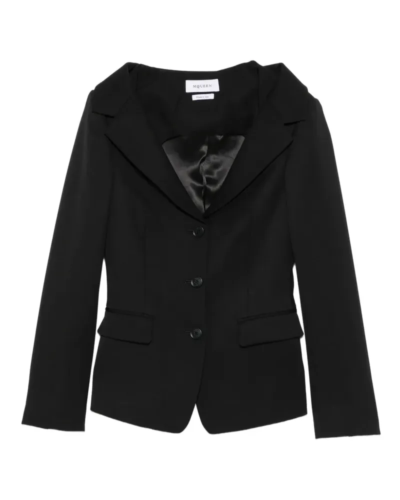 Alexander McQueen off-shoulder blazer - Schwarz Schwarz