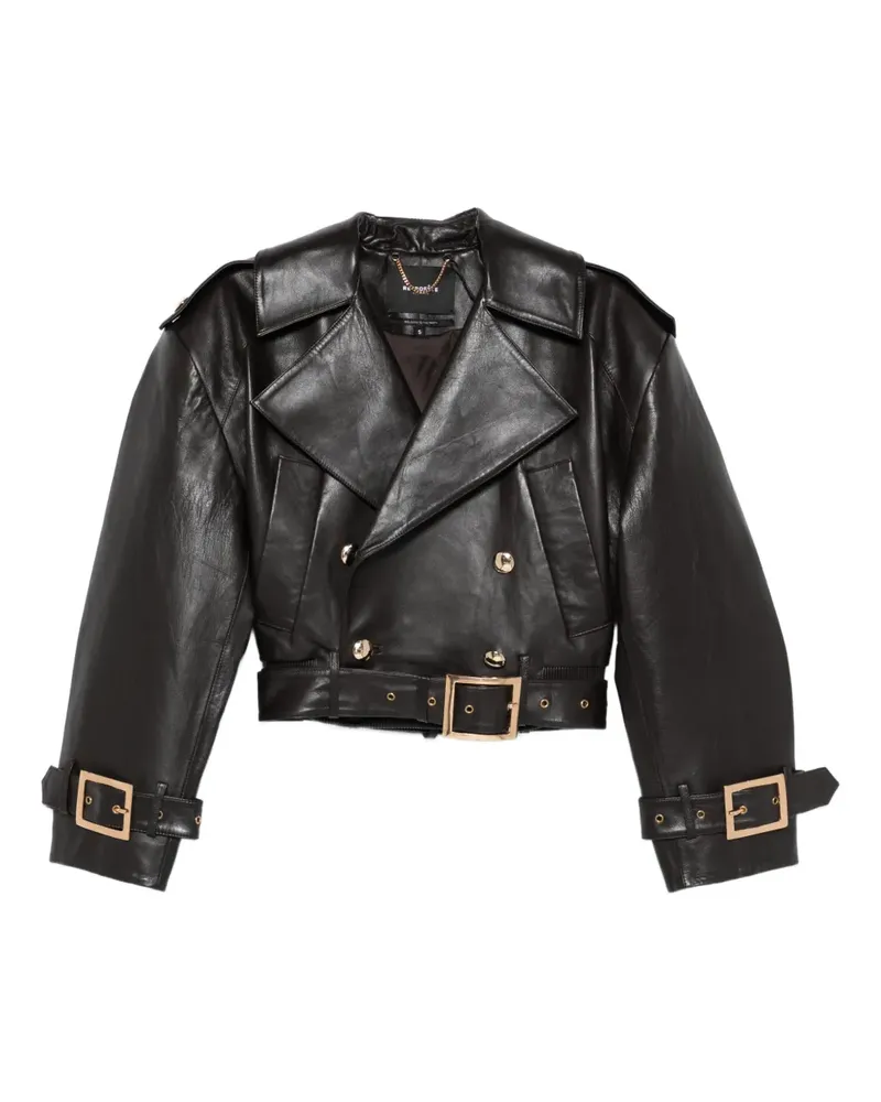 Retrofête double-breasted belted jacket - Braun Braun