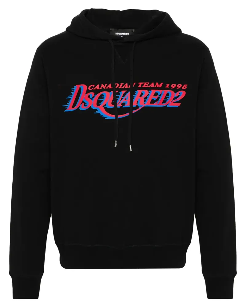 Dsquared2 Hoodie mit Logo-Print - Schwarz Schwarz