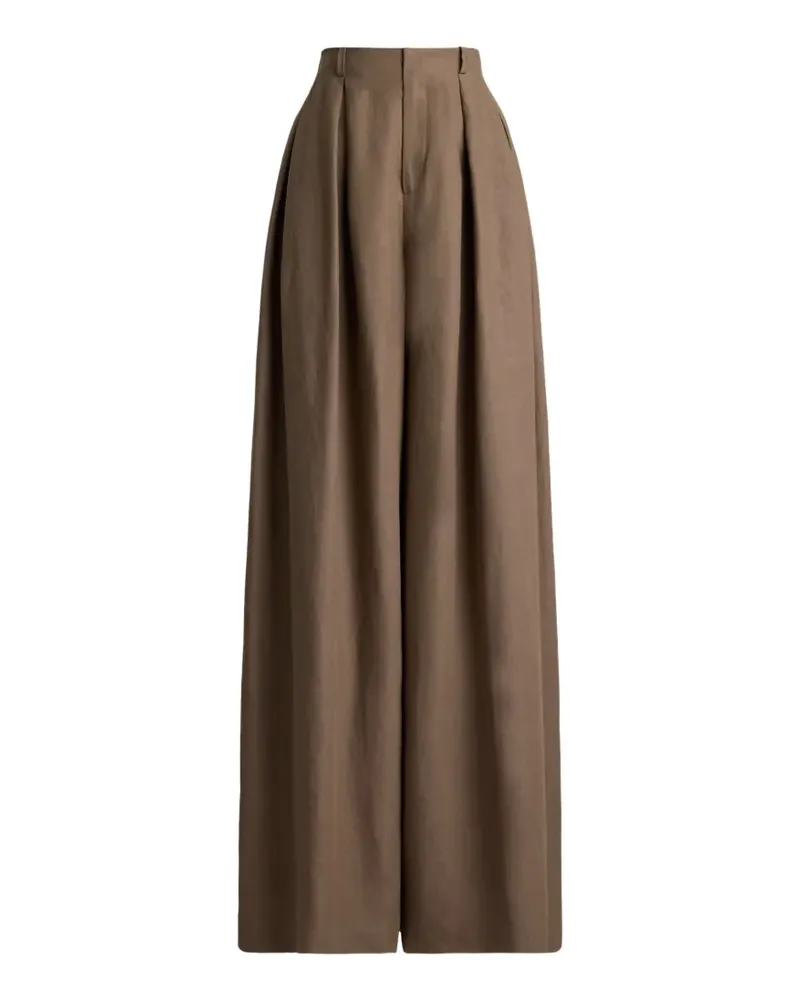 Ralph Lauren Plissierte Palazzohose - Braun Braun
