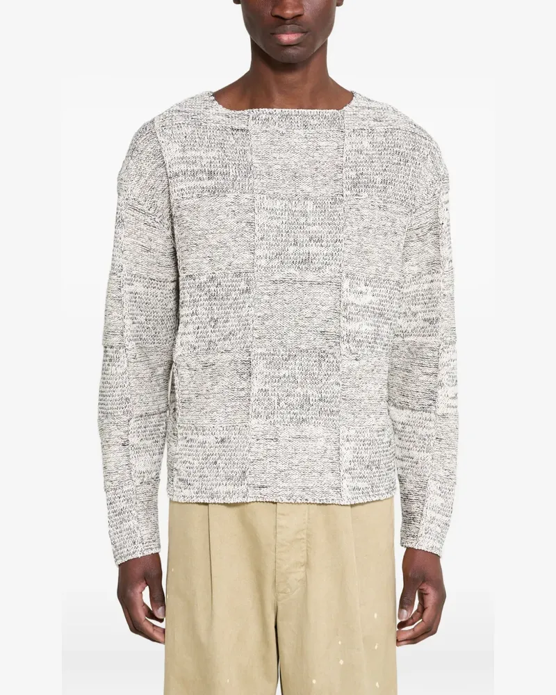 AURALEE structured boat-neck sweater - Weiß Weiß