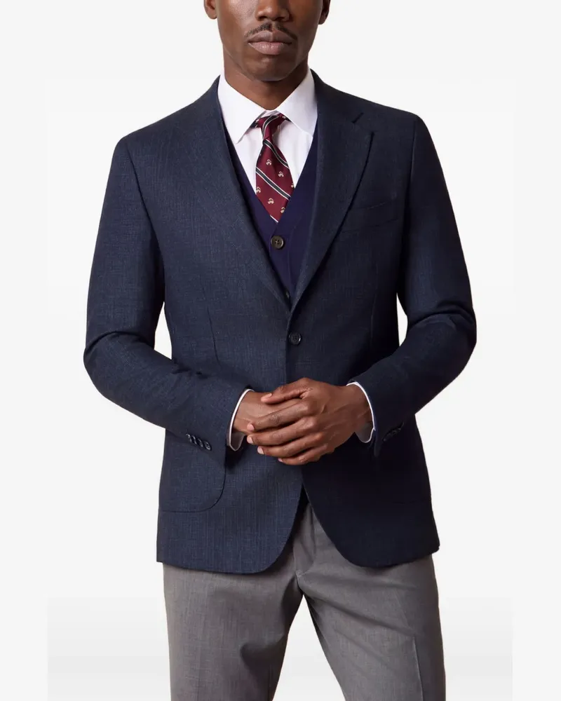 Brooks Brothers Sakko mit Slub-Struktur - Blau Blau