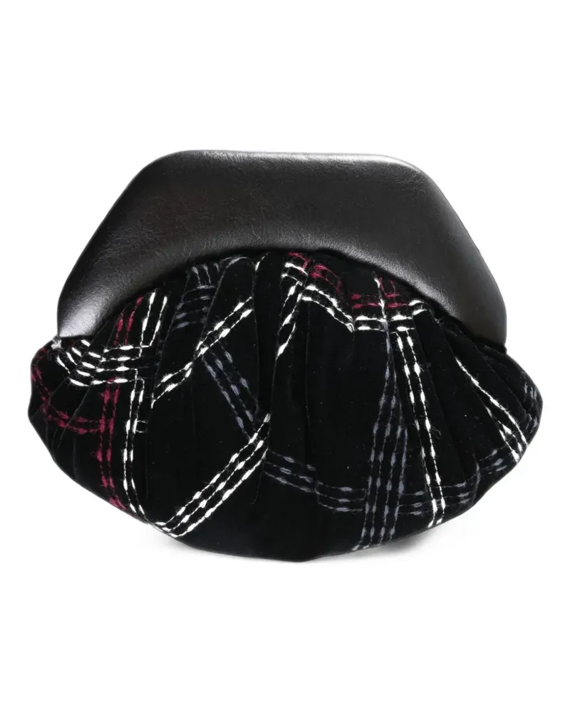 Vivienne Westwood Samt-Clutch mit Schottenkaro-Print - Schwarz Schwarz