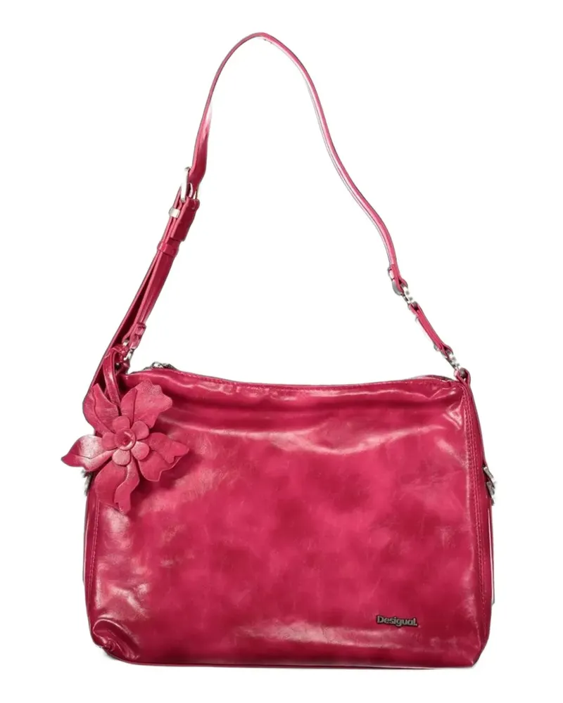 Desigual medium flower-detail tote bag - Rosa Rosa