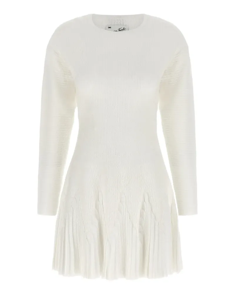 Elisabetta Franchi Strickkleid mit Rüschen - Nude Nude