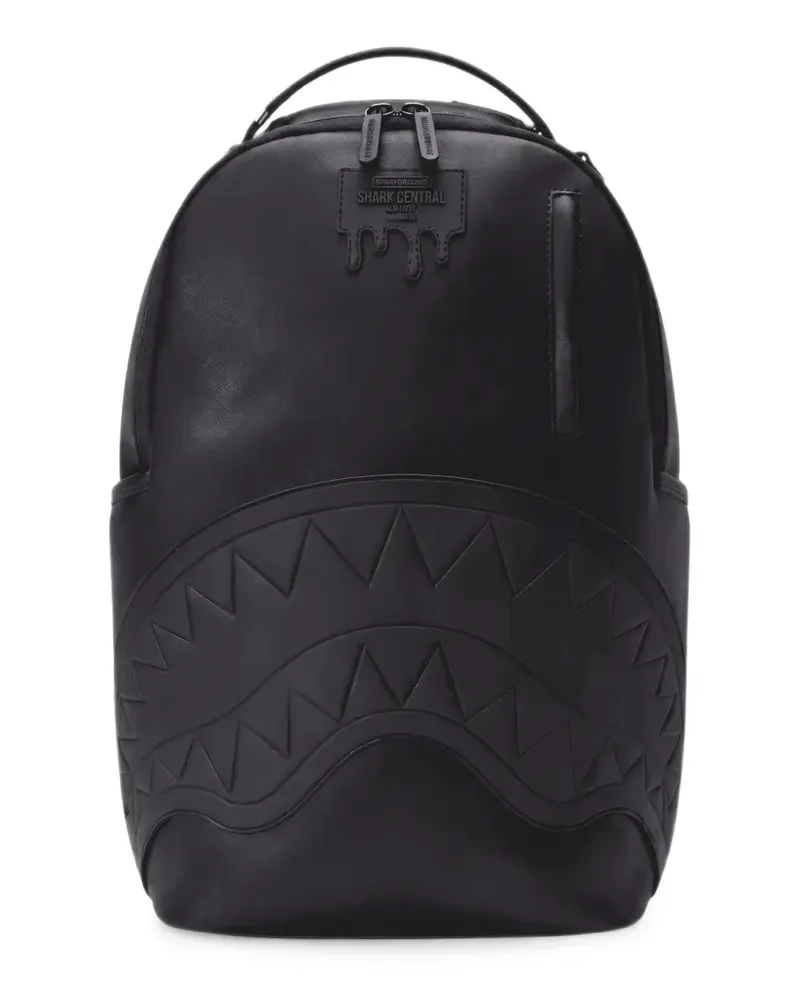 Sprayground Shark Central Rucksack mit Prägung - Schwarz Schwarz