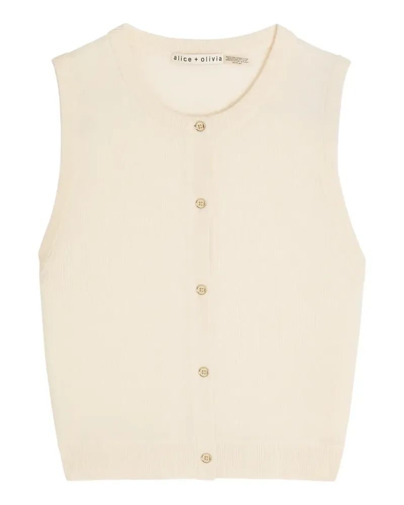 Alice + Olivia LOLY button-up top - Nude Nude