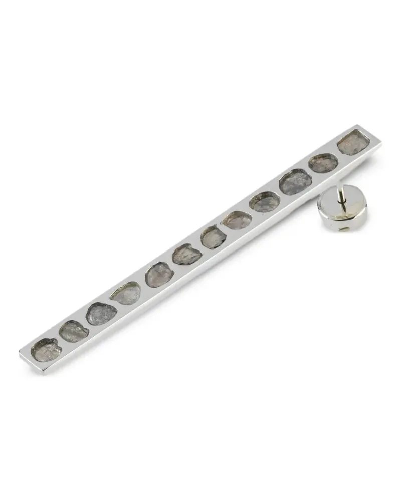 Parts Of Four Plate Ohrring mit Diamanten - Grau Grau