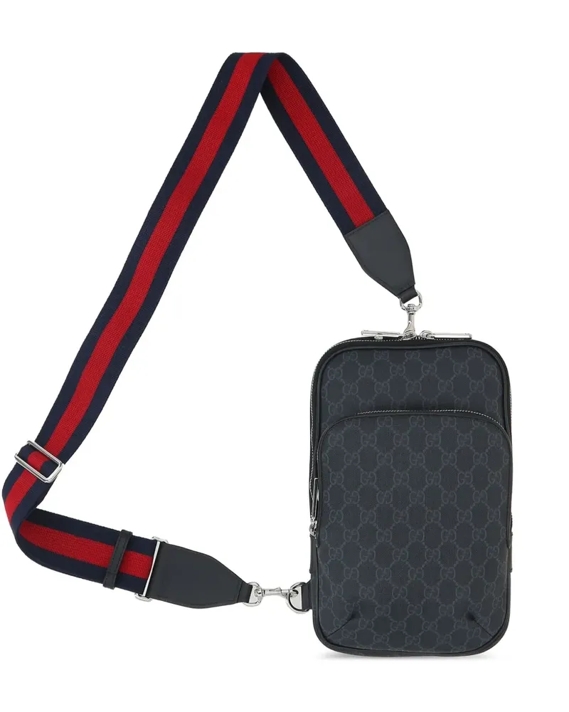 Gucci Umhängetasche mit GG - Schwarz Schwarz