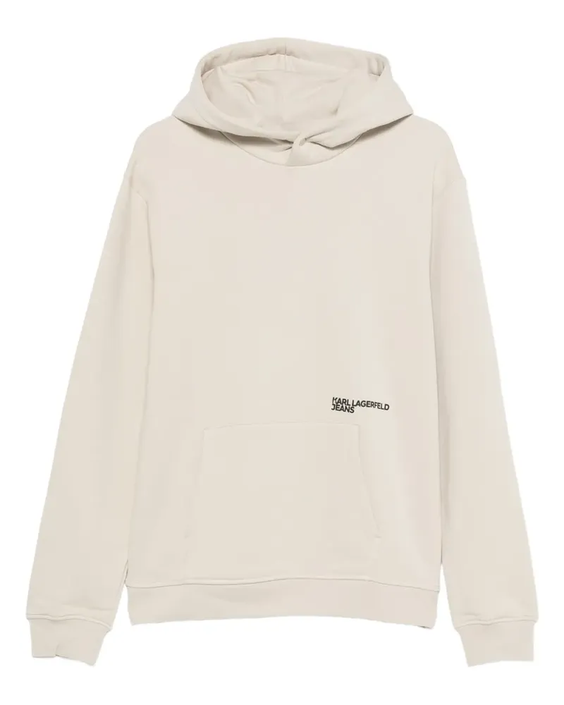 Karl Lagerfeld logo-print hoodie - Nude Nude