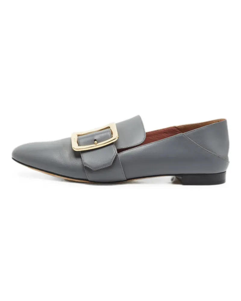 FourTwoFour on Fairfax Janelle buckle-detail slippers - Grau Grau