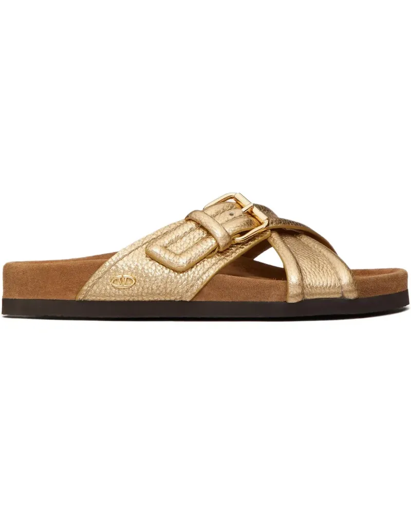 Valentino Garavani Fussfriend Sandalen im Metallic-Look 30mm - Gold Gold