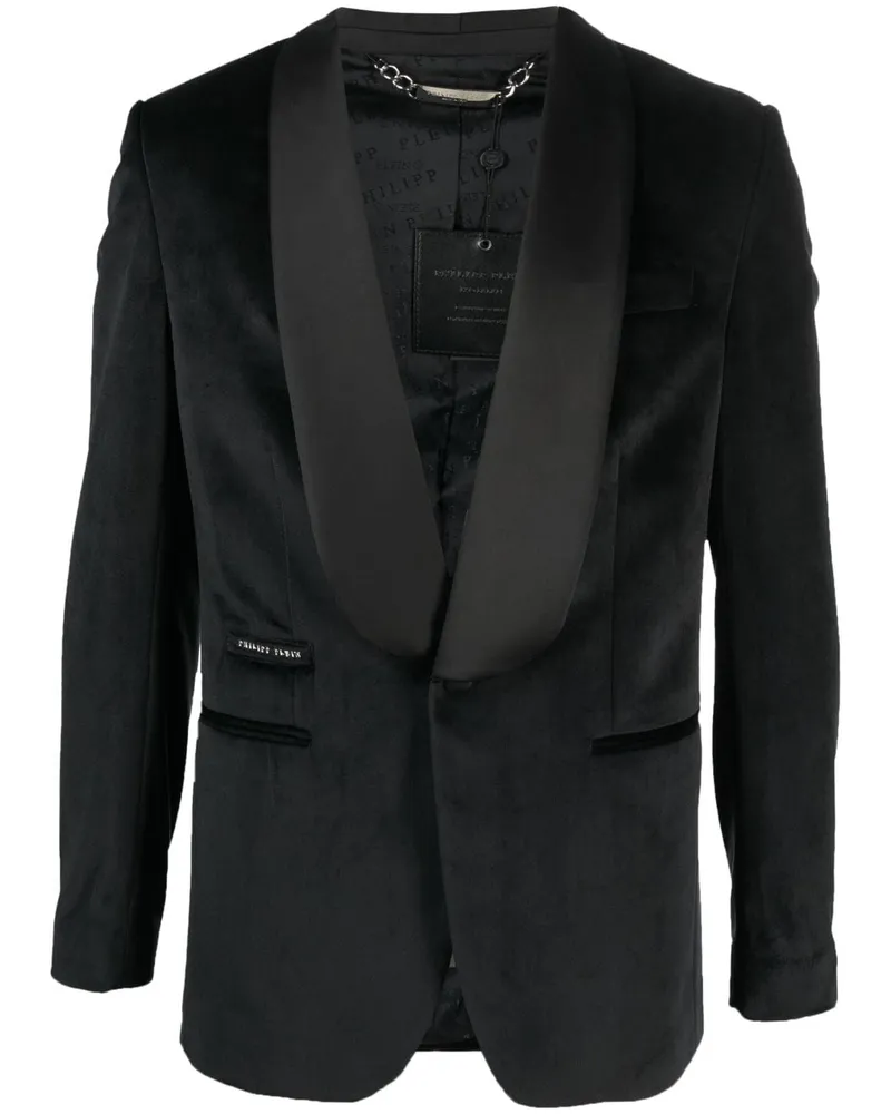 Philipp Plein Sakko aus Samt - Schwarz Schwarz