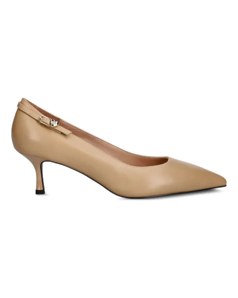 Moschino heart-buckle pointed-toe pumps - Nude Nude
