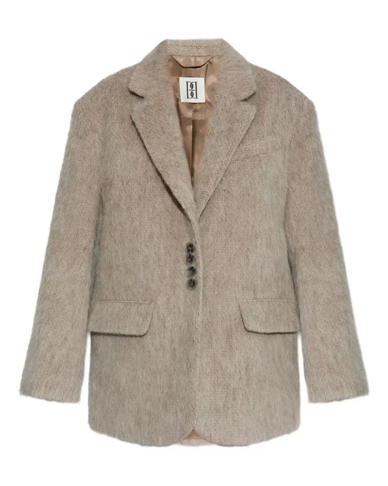 By Malene Birger button-fastening textured jacket - Nude Nude