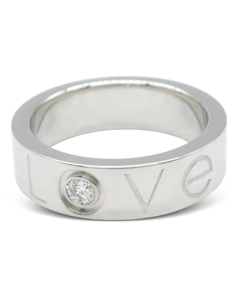Cartier 2006 Love Ring mit Diamanten - Silber Silber