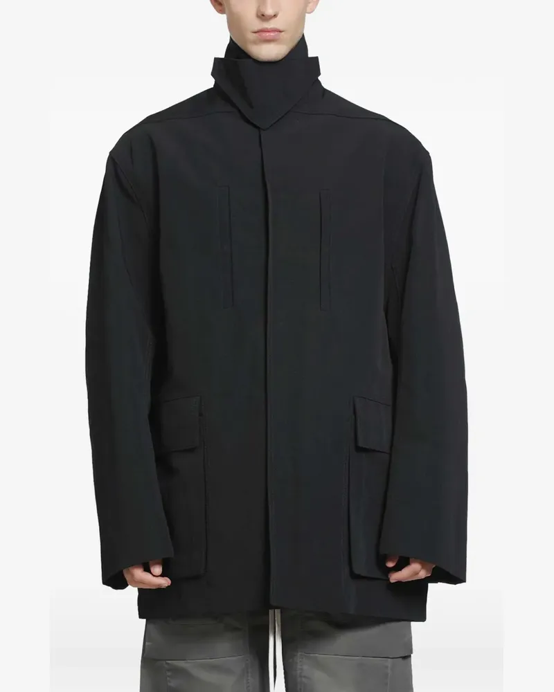 Rick Owens Tower high-neck coat - Schwarz Schwarz