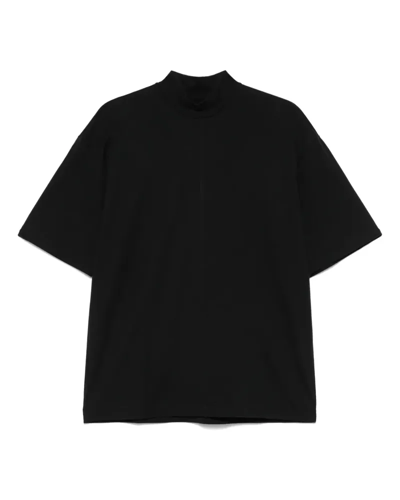 Issey Miyake T-Shirt mit Stehkragen - Schwarz Schwarz