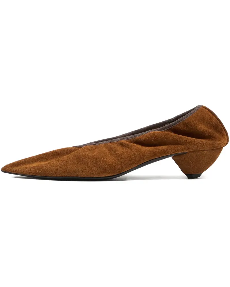 BIMBA Y LOLA suede pointed-toe pumps - Braun Braun