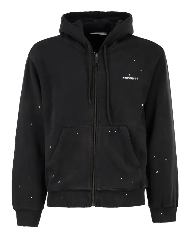 Carhartt WIP paint-effect zip-up hoodie - Schwarz Schwarz