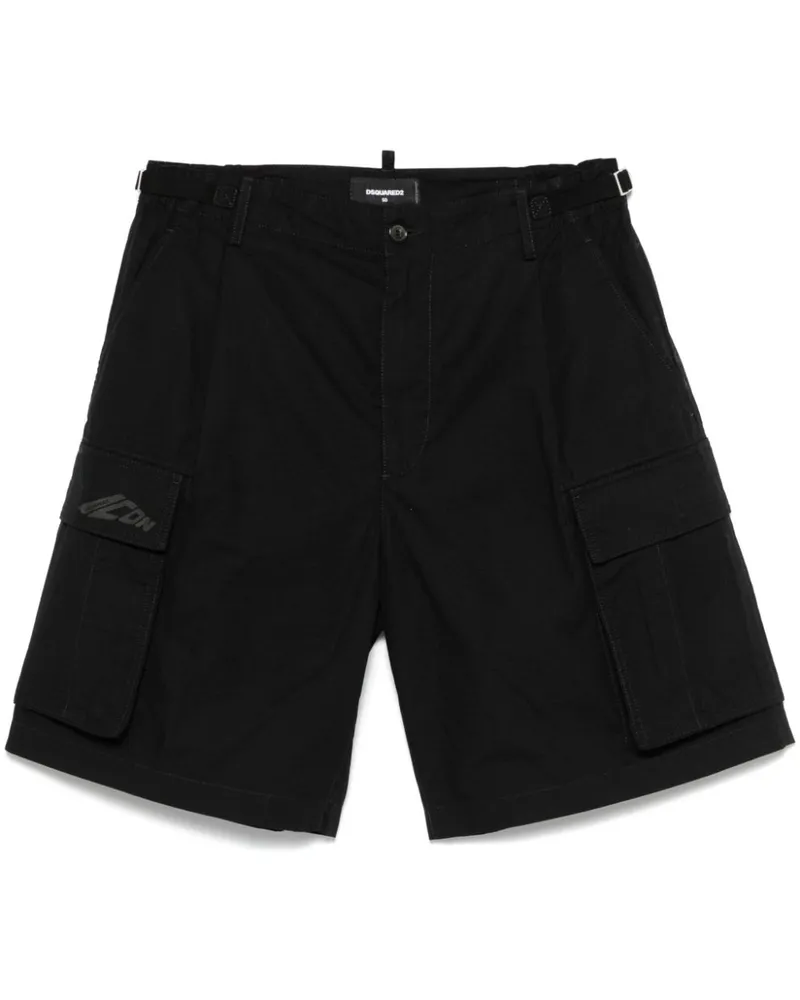 Dsquared2 Ripstop Cargo-Shorts - Schwarz Schwarz