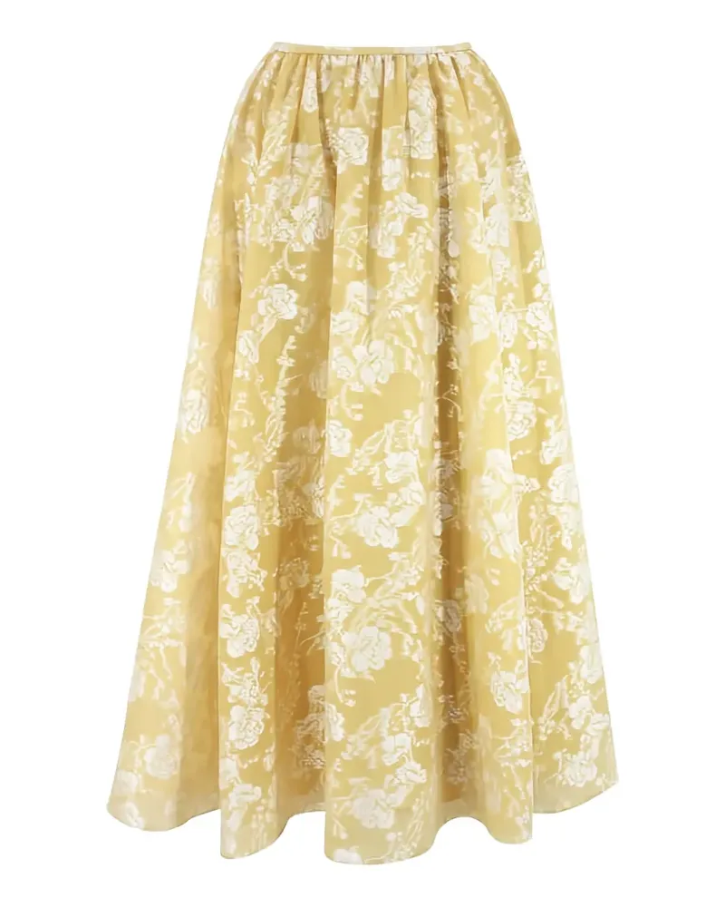 Cinq à Sept Ruth Midirock aus Organza-Jacquard - Gelb Gelb