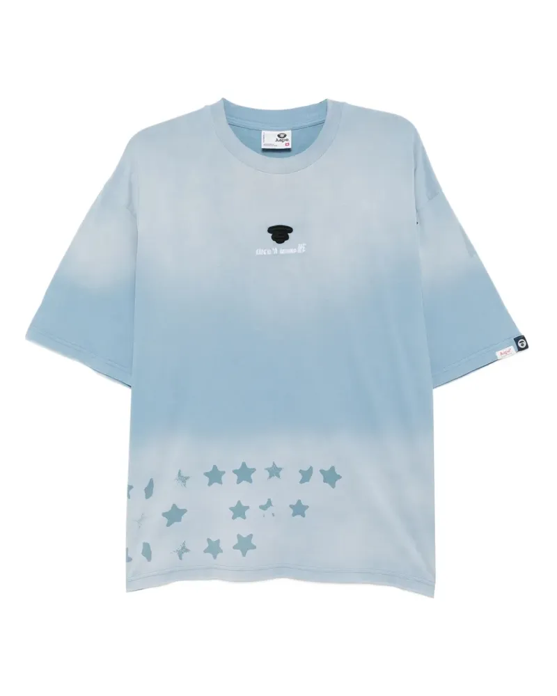 BAPE T-Shirt mit Stern-Print - Blau Blau